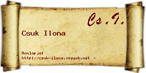 Csuk Ilona névjegykártya