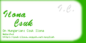 ilona csuk business card